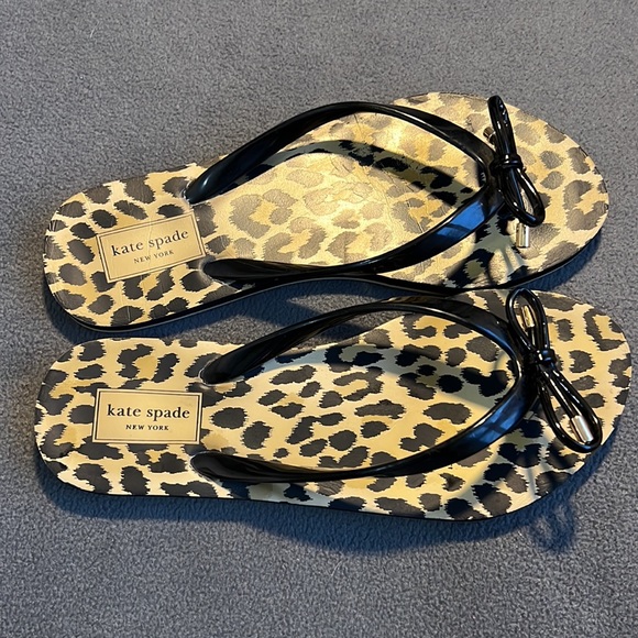 Kate Spade FLIP-FLOPS Cheetah Print Super Cute Size 6 - Picture 5 of 6